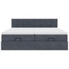 vidaXL Ottoman bed met matrassen 180x200cm fluweel donkergrijs