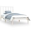vidaXL Bedframe massief grenenhout wit 90x190 cm