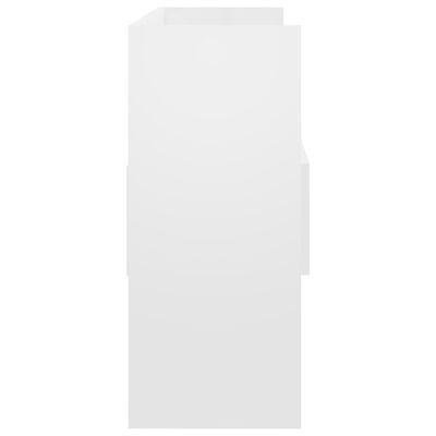 vidaXL Dressoir 105x30x70 cm spaanplaat hoogglans wit