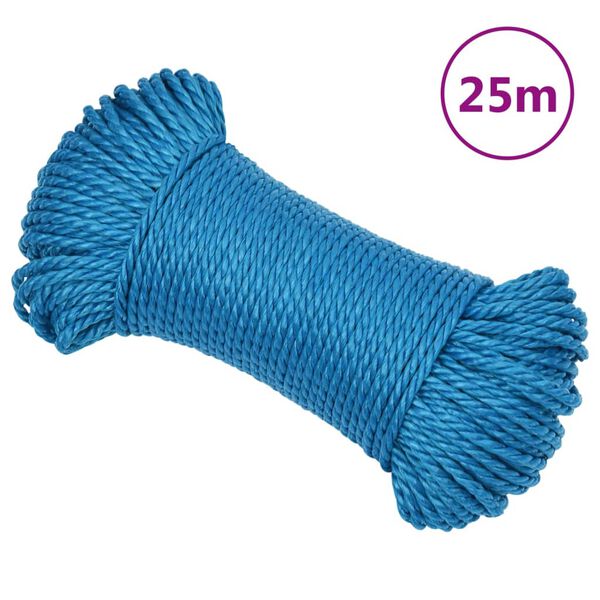 vidaXL Werktouw 3 mm 25 m polypropeen blauw