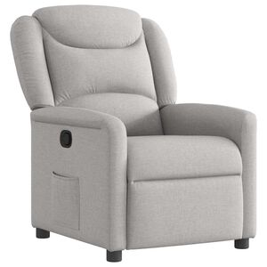 vidaXL Fauteuil verstelbaar stof wolk grijs