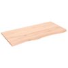 vidaXL Wastafelblad 100x50x2 cm onbehandeld massief hout