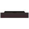 vidaXL Bedframe met 2 lades 100x200 cm massief grenenhout donkerbruin