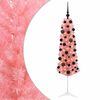 vidaXL Smalle kunstkerstboom met kerstballen 120 cm 150 LED's Warmwit