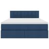 vidaXL Opbergbed met matras met matras Blauw 140 x 190 cm Bewerkt hout