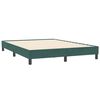 vidaXL Boxspring met matras fluweel donkergroen 160x210 cm