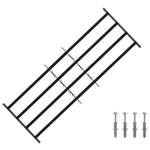 vidaXL Beveiligingsrooster voor ramen met 4 kruisbalken 3 pcs