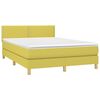 vidaXL Boxspring met matras en LED stof groen 140x190 cm