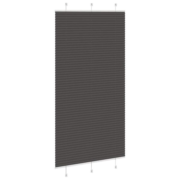 vidaXL Pliss&eacute; rolgordijn 105x200cm stofbreedte 104,4cm polyester zwart