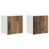 vidaXL Wandkast LUCCA 2 st Oud hout Bewerkt hout
