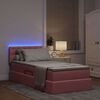 vidaXL Opbergbed met LED met matras met LED Roze 90 x 200 cm Fluweel