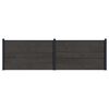 vidaXL Hek set 2 st 353 x 105 cm WPC en Aluminium Zwart