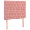 vidaXL Boxspring met matras fluweel roze 90x200 cm