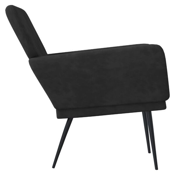 vidaXL Fauteuil 62x79x79 cm fluweel zwart