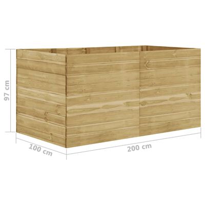 vidaXL Plantenbak verhoogd 200x100x97 cm geïmpregneerd grenenhout
