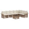 vidaXL Tuinbankenset 8 st Beige poly rattan