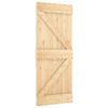 vidaXL Schuifdeur NARVIK Naturel en Zwart 85 x 210 cm (213,5 cm)