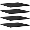 vidaXL Wandschappen 8 st 40x40x1,5 cm bewerkt hout hoogglans zwart