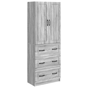 vidaXL Kastenset 2 pcs Grijs Sonoma 66 x 34,5 x 87 cm Bewerkt hout