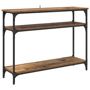 vidaXL Wandtafel Oud Hout 100 x 29 x 75 cm Bewerkt hout