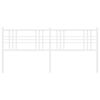 vidaXL Hoofdbord 200 cm metaal wit