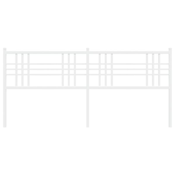 vidaXL Hoofdbord 200 cm metaal wit