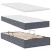 vidaXL Opbergbed met LED met matras Donkergrijs 90 x 190 cm Fluweel