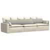 vidaXL Sofa Kussens 2 stuks Lichtgrijs 200 x 40 cm Stof