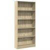 vidaXL Boekenkast Sonoma Eiken 80x24x176 cm Bewerkt Hout