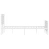 vidaXL Bedframe met hoofd- en voeteneinde metaal wit 120 x 190 cm