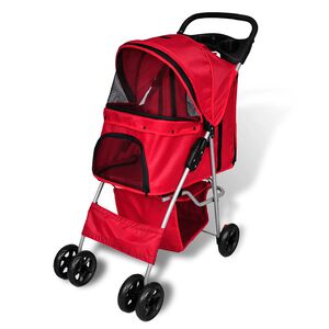vidaXL Wandelwagen voor hond rood