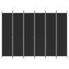 vidaXL Kamerscherm met 6 panelen 300x220 cm stof zwart