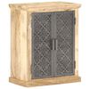 vidaXL Dressoir met stalen deuren 60x35x75 cm massief mangohout