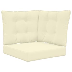 vidaXL Buiten bankkussen Polyester Cr&egrave;mekleurig 50,5 x 50,5 cm
