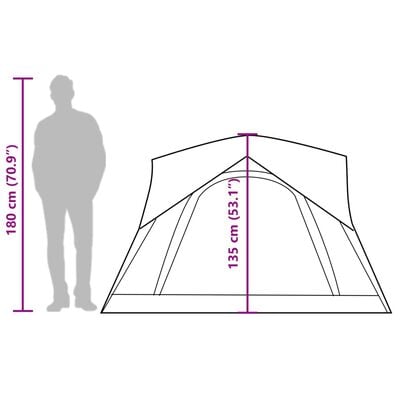 vidaXL Tent 4-persoons waterdicht groen