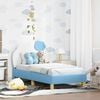 vidaXL Peuterbedframe met hoofdbord Blauw 70 x 140 cm PU