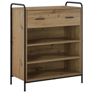 vidaXL Schoenenkast 76 x 36,5 x 93 cm Bewerkt hout Artisanaal eiken