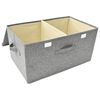 vidaXL Opbergbox 50x30x25 cm stof grijs