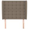 vidaXL Hoofdbord met randen 83x23x118/128 cm stof taupe
