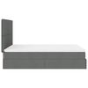 vidaXL Ottoman bed met matras en LED's 140x200cm stof donkergrijs
