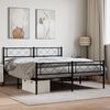 vidaXL Bedframe met hoofd- en voeteneinde metaal zwart 120x190 cm
