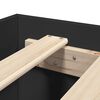 vidaXL Bedframe zonder matras 180x200 cm spaanplaat zwart