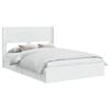 vidaXL Bedframe met opbergruimte en hoofdbord Wit 140 x 200 cm
