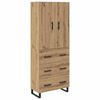 vidaXL Hoge kast 2 pcs Artisan Eiken 69,5 x 34 x 180 cm