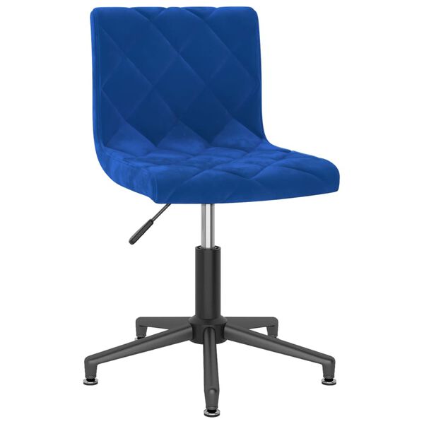 vidaXL Eetkamerstoelen draaibaar 2 st fluweel blauw