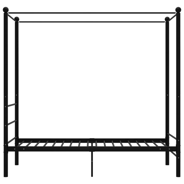 vidaXL Hemelbedframe metaal zwart 90x200 cm