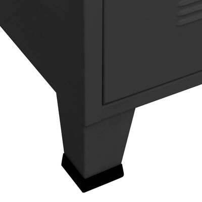 vidaXL Kledingkast industrieel 90x50x180 cm metaal zwart