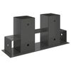 vidaXL Houtstapel Steun 12 st Antraciet 34 x 10 x 15 cm Staal