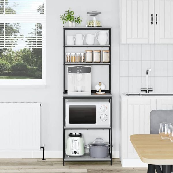 vidaXL Keukenplank Grijs Sonoma 60 x 40 x 168 cm Bewerkt hout