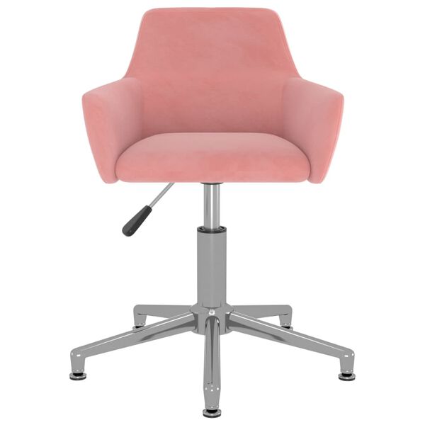 vidaXL Eetkamerstoelen draaibaar 4 st fluweel roze